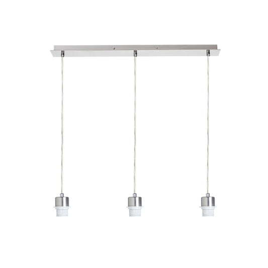 RENDL shades, shade bases, pendent sets MORE 60 pendant ceiling base  matt nickel 230V LED E27 3x15W R11774 1