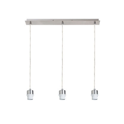 RENDL shades, shade bases, pendent sets MORE 60 pendant ceiling base  matt nickel 230V LED E27 3x15W R11774 4