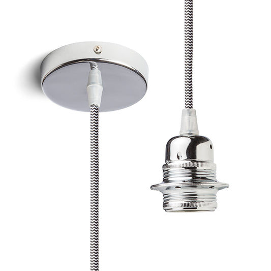 RENDL shades, shade bases, pendent sets ELISA pendant set CHB+B/WC+CHF   230V LED E27 15W R11876 1