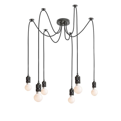 RENDL pendant lamp CINDY VI pendant black  230V LED E27 6x15W R12054 2