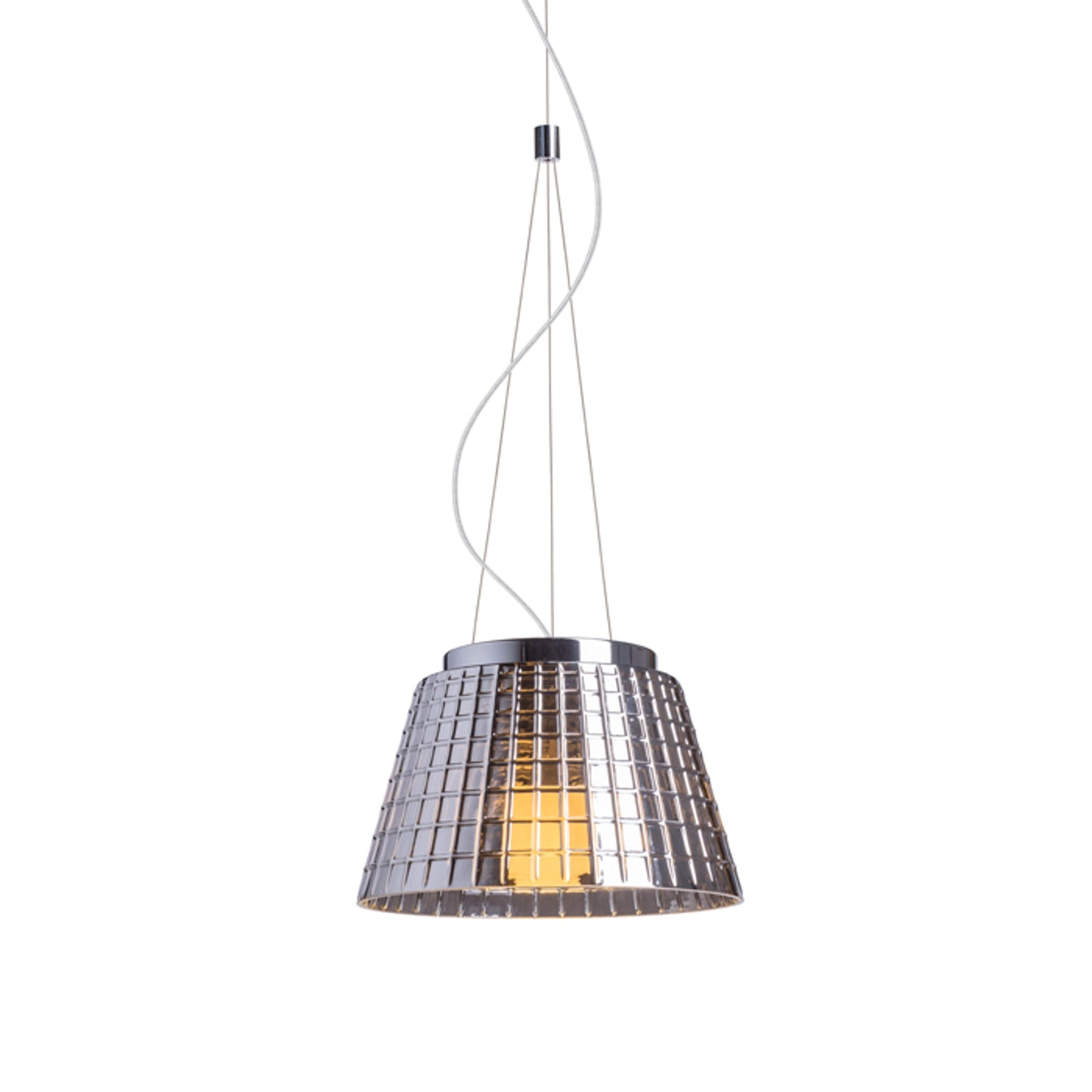RENDL pendant lamp CORONA pendant  chrome-tinted glass 230V LED E27 15W R12055 10