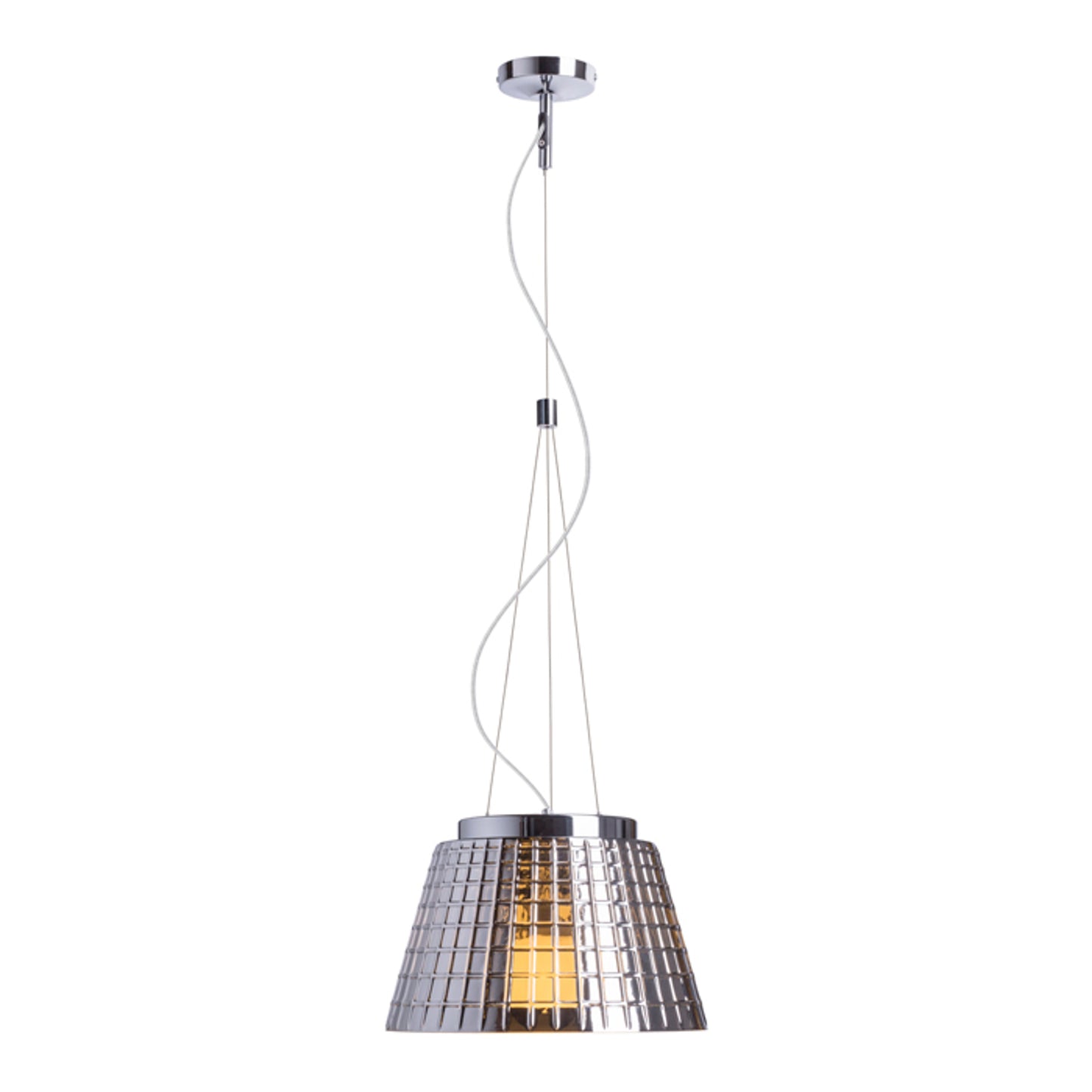 RENDL pendant lamp CORONA pendant  chrome-tinted glass 230V LED E27 15W R12055 7