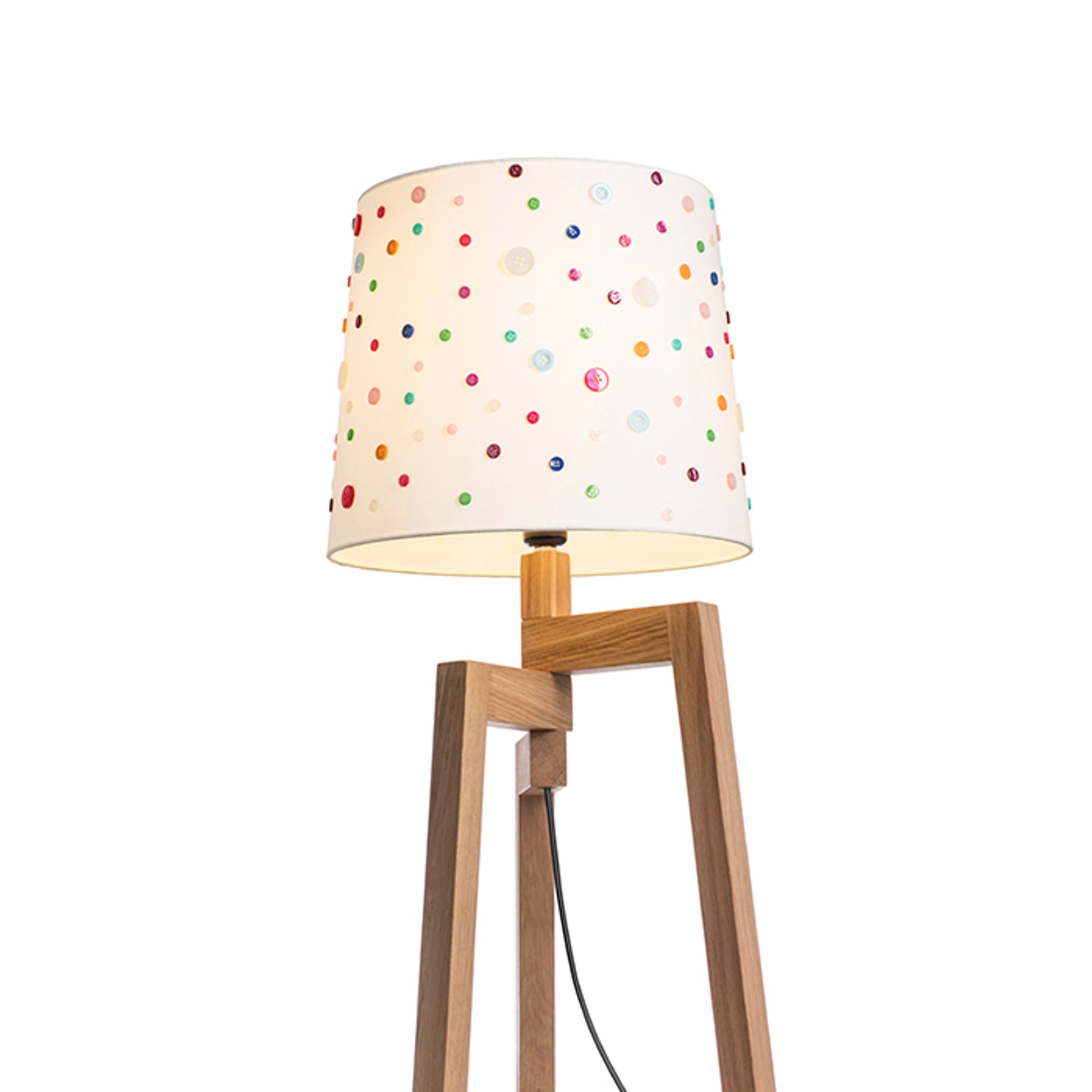 RENDL shades, shade bases, pendent sets DELISA 35/30 shade white buttons  max. 28W R12389 8