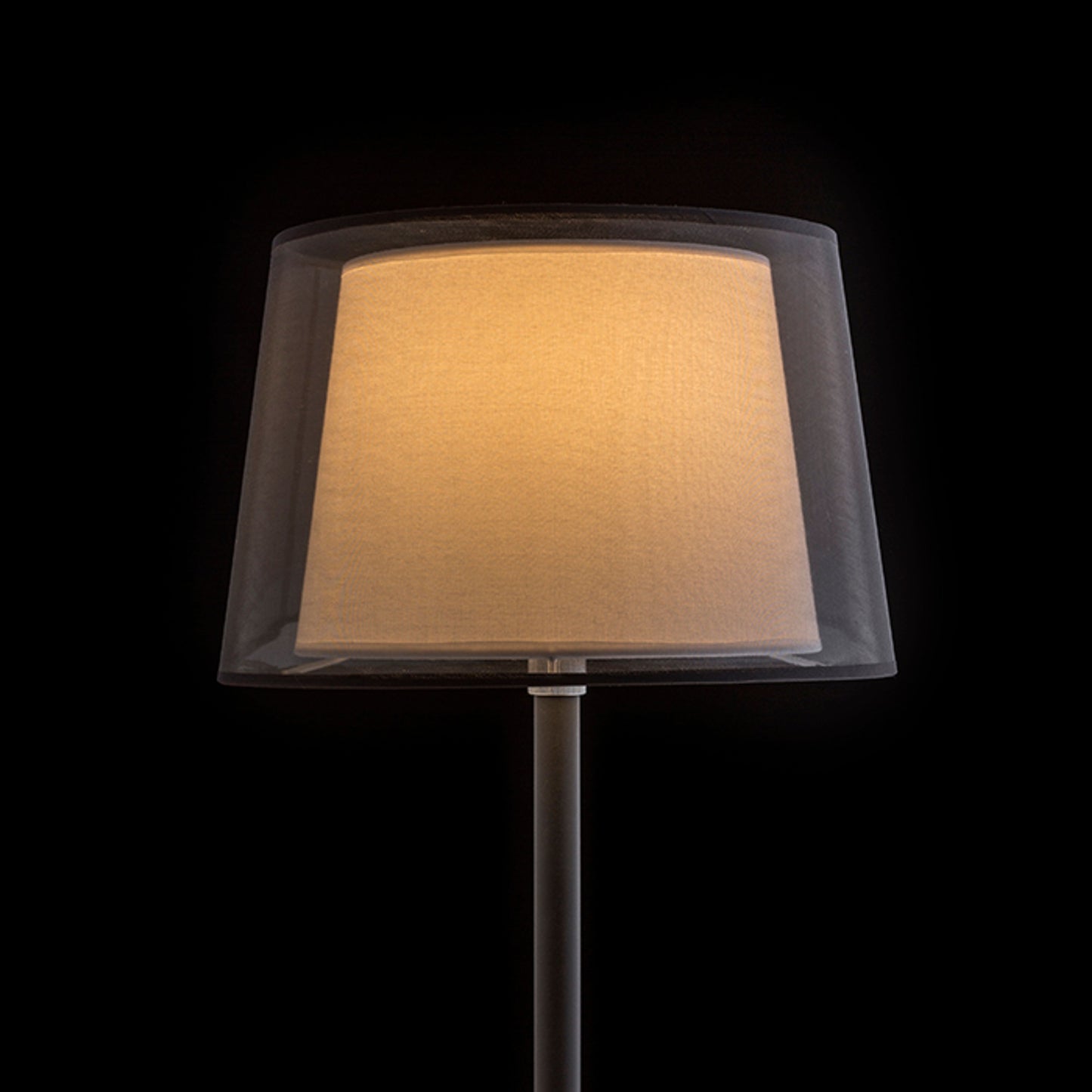 RENDL table lamp ESPLANADE table transparent black/white chrome 230V LED E27 15W R12484 10
