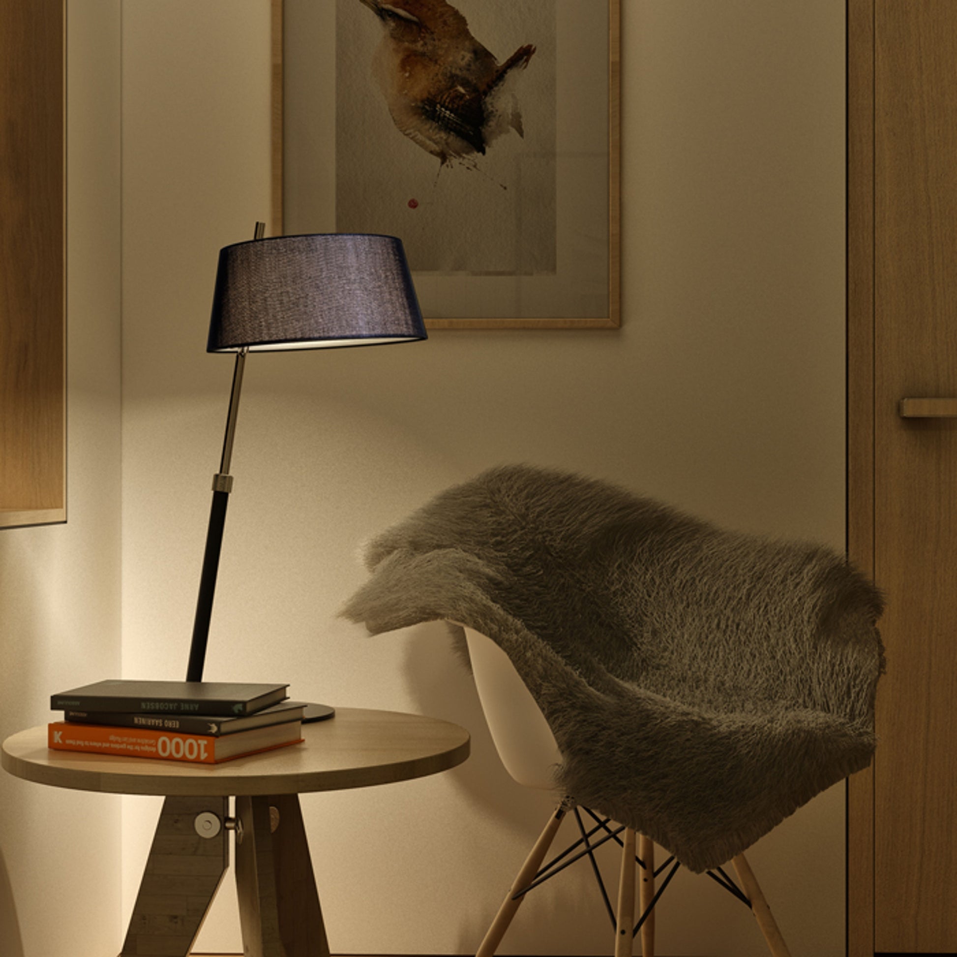 RENDL table lamp RITZY table black chrome 230V LED E27 15W R12486 13