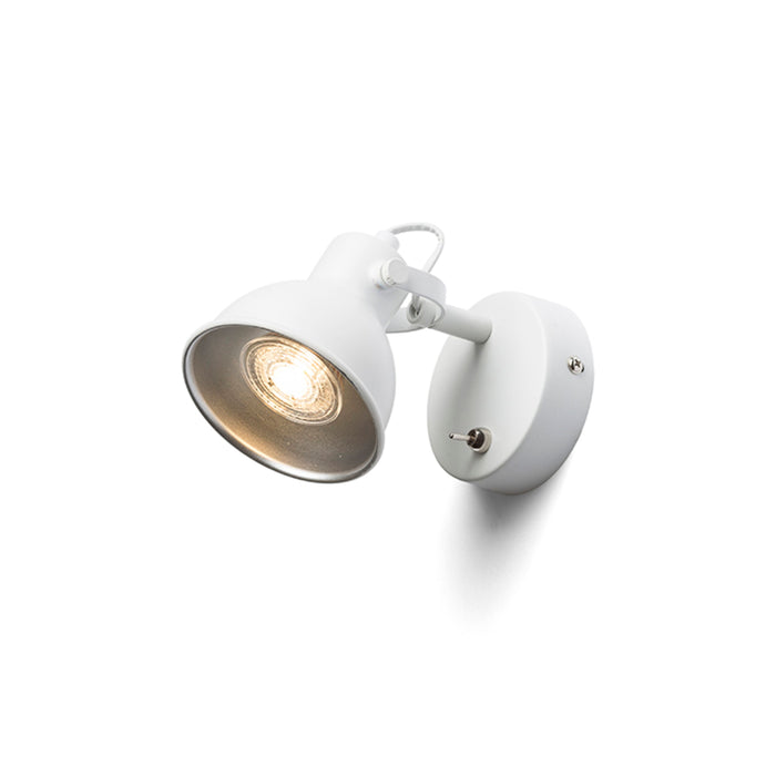 RENDL spotlight ROSITA I wall white/silver grey  230V LED GU10 9W R12507 1