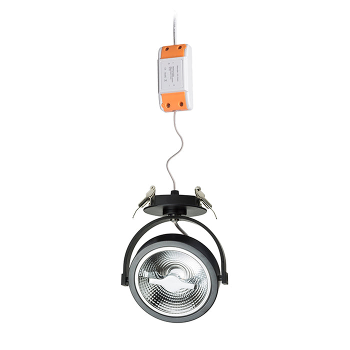 RENDL spotlight KELLY LED DIMM semi-recessed black 230V LED 12W 24° 3000K R12638 2