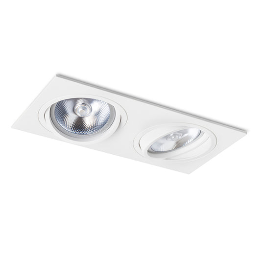 RENDL recessed light PASADENA G53 SQ II  white  230V LED G53 2x15W R12703 1