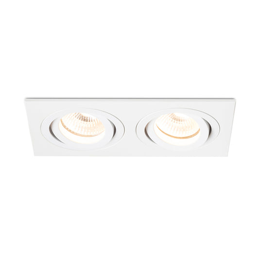 RENDL recessed light PASADENA GU10 SQ II recessed white  230V LED GU10 2x7W R12713 1