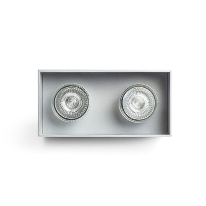 RENDL surface mounted lamp AGATE II ceiling  brushed aluminum 230V LED GU10 2x7W R12738 2