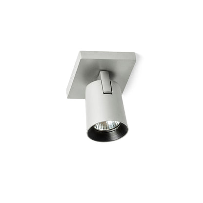 RENDL spotlight KENNY I surface mounted  brushed aluminum/black 230V LED GU10 8W R12913 5