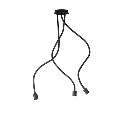 RENDL pendant lamp LOYD E27 III ceiling black  230V LED E27 3x15W R12935 2