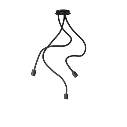 RENDL pendant lamp LOYD E27 III ceiling black  230V LED E27 3x15W R12935 3
