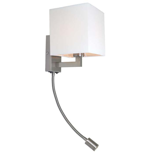RENDL wall lamp TAINA with shade white matt nickel 230V LED E27 LED 15+3W 25°  3000K R12956 1