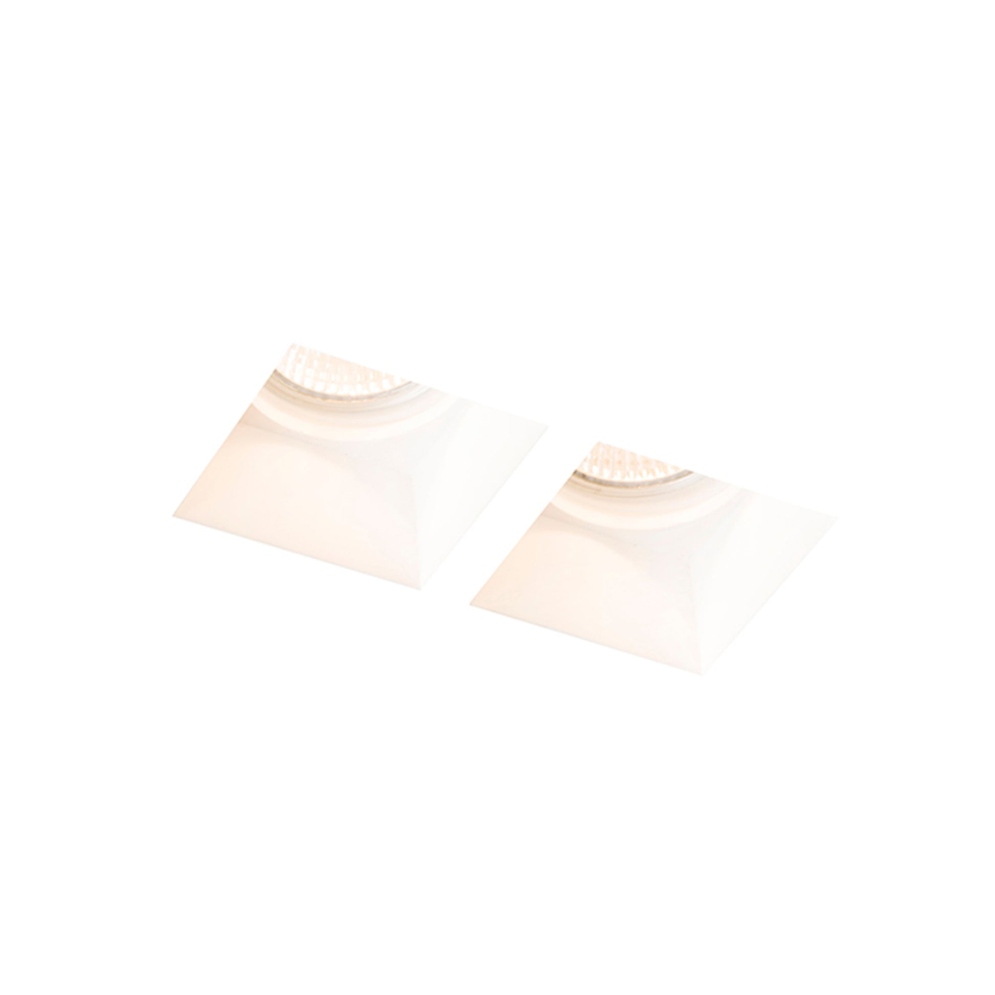 RENDL recessed light QUO SQ II recessed  plaster 230V LED GU10 2x8W R13126 1