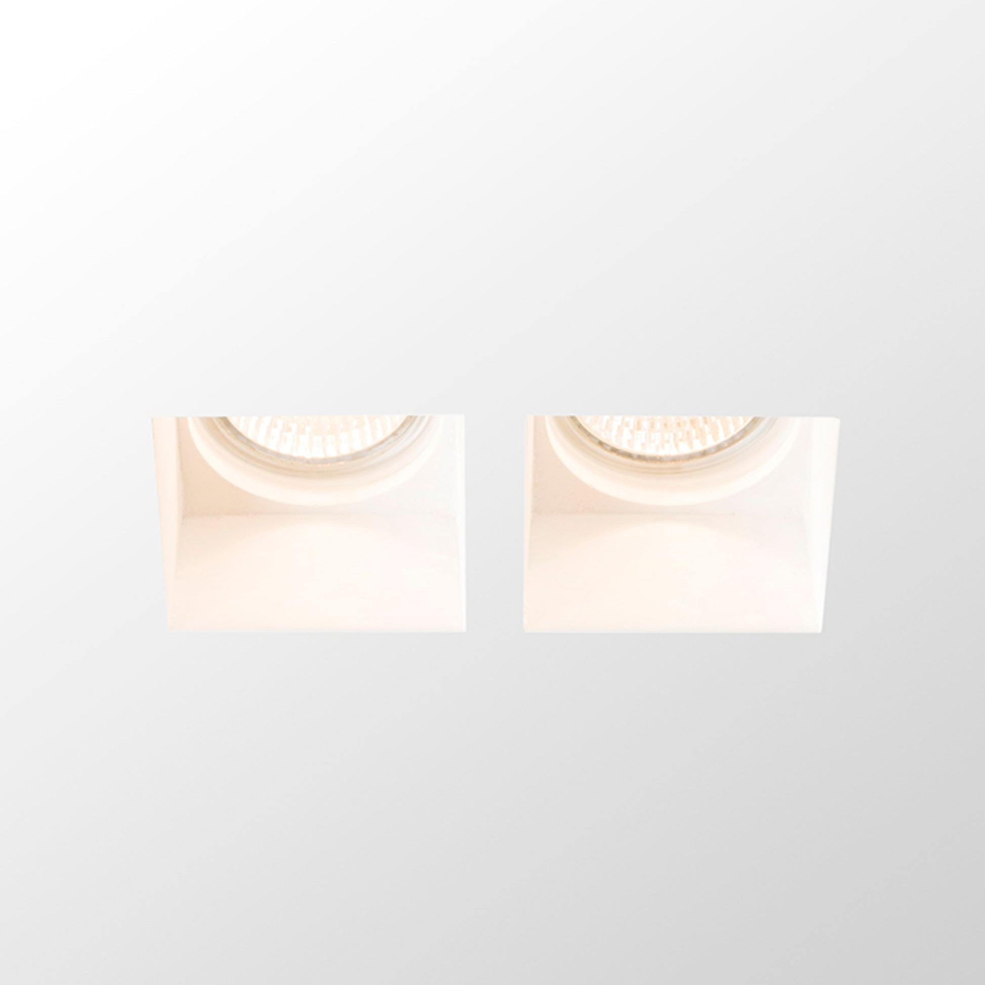 RENDL recessed light QUO SQ II recessed  plaster 230V LED GU10 2x8W R13126 4