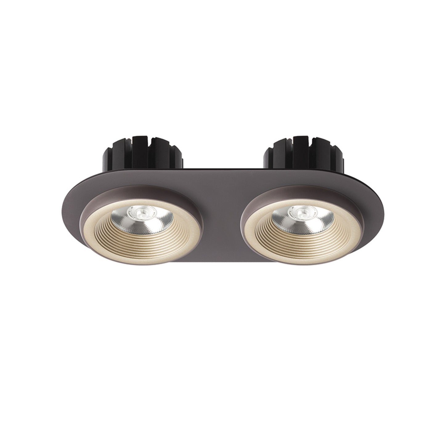RENDL recessed light SHARM R II recessed pearl gold/brown 230V LED 2x10W 24° 3000K R13241 2