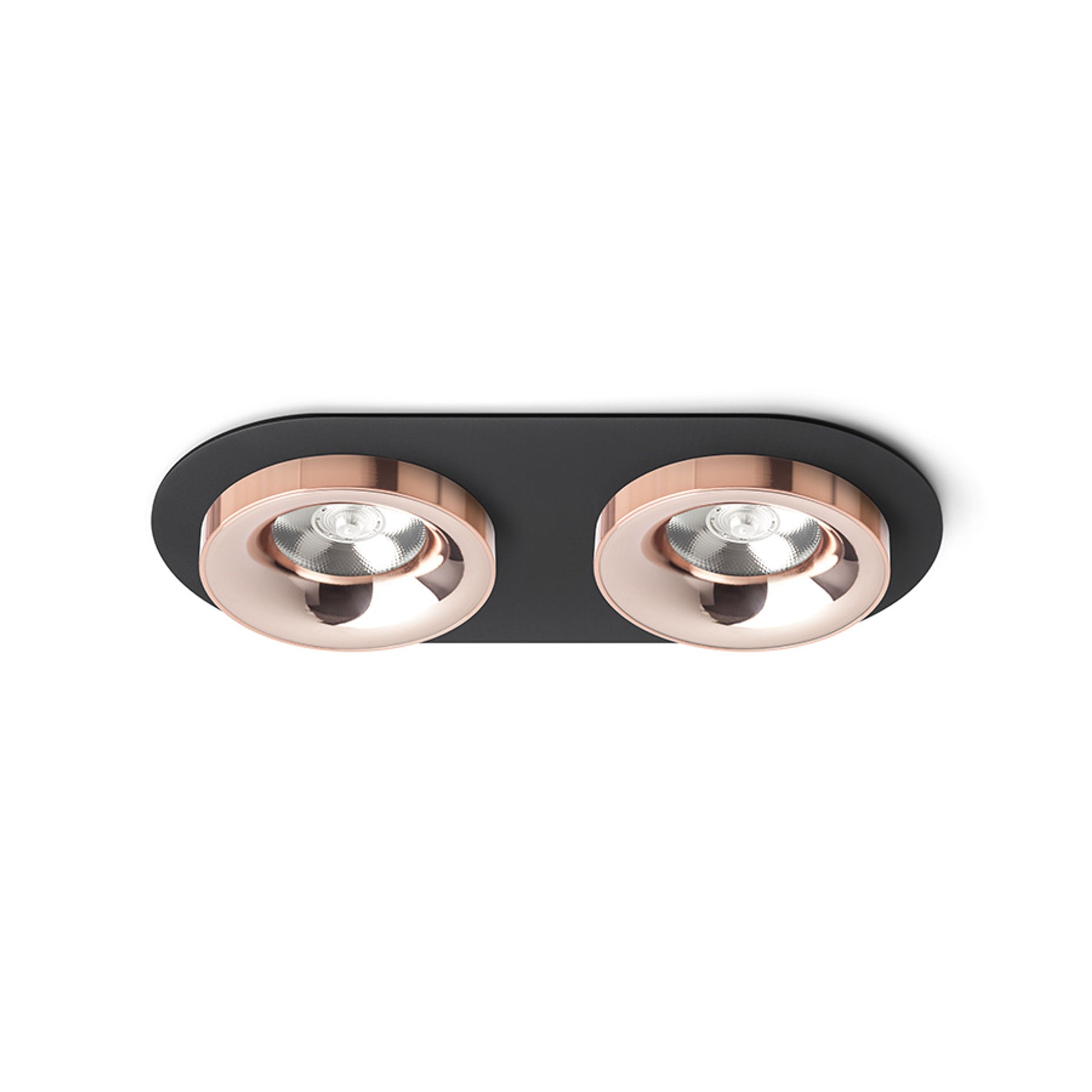 RENDL recessed light SHARM R II recessed black copper/copper 230V LED 2x10W 24° 3000K R13243 1