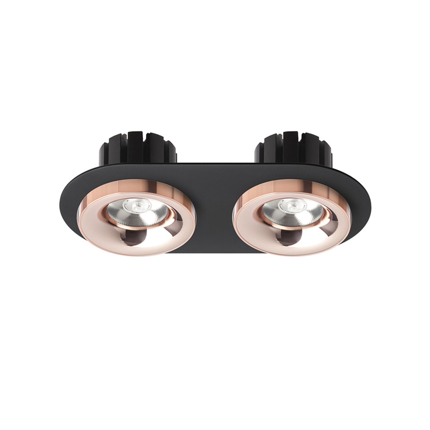 RENDL recessed light SHARM R II recessed black copper/copper 230V LED 2x10W 24° 3000K R13243 2