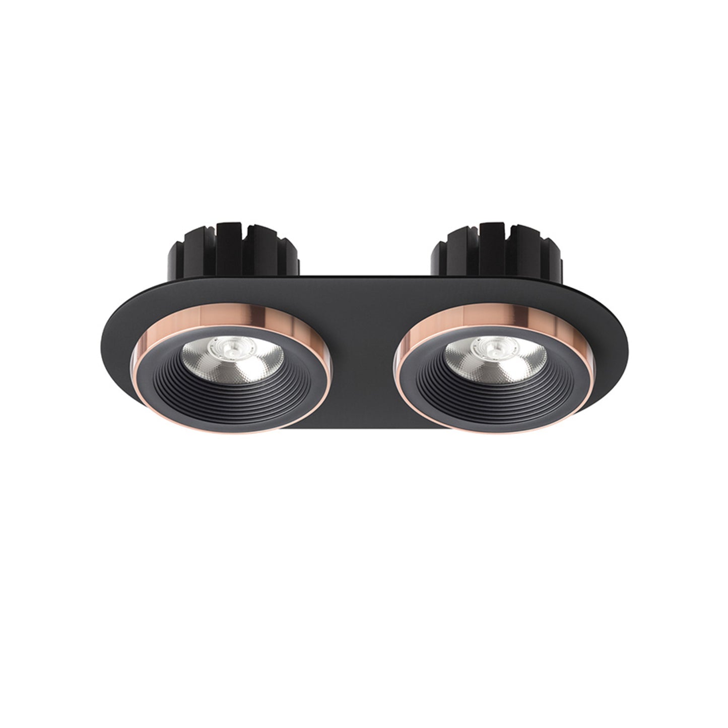 RENDL recessed light SHARM R II recessed black/black copper 230V LED 2x10W 24° 3000K R13244 2