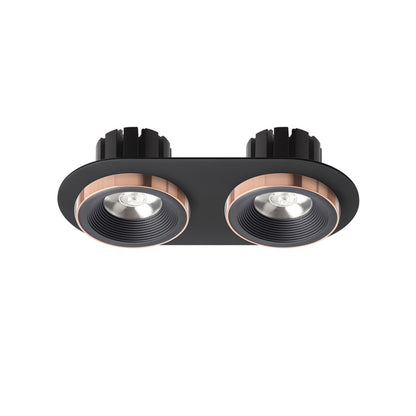 RENDL recessed light SHARM R II recessed black/black copper 230V LED 2x10W 24° 3000K R13244 2