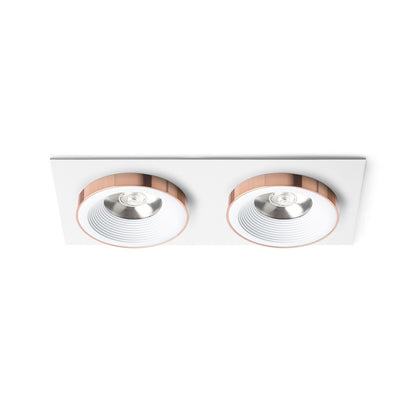 RENDL recessed light SHARM SQ II recessed white copper 230V LED 2x10W 24° 3000K R13255 1