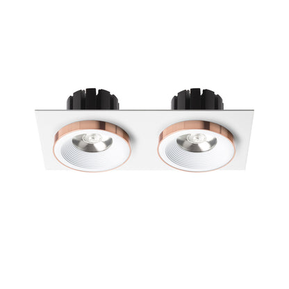 RENDL recessed light SHARM SQ II recessed white copper 230V LED 2x10W 24° 3000K R13255 2
