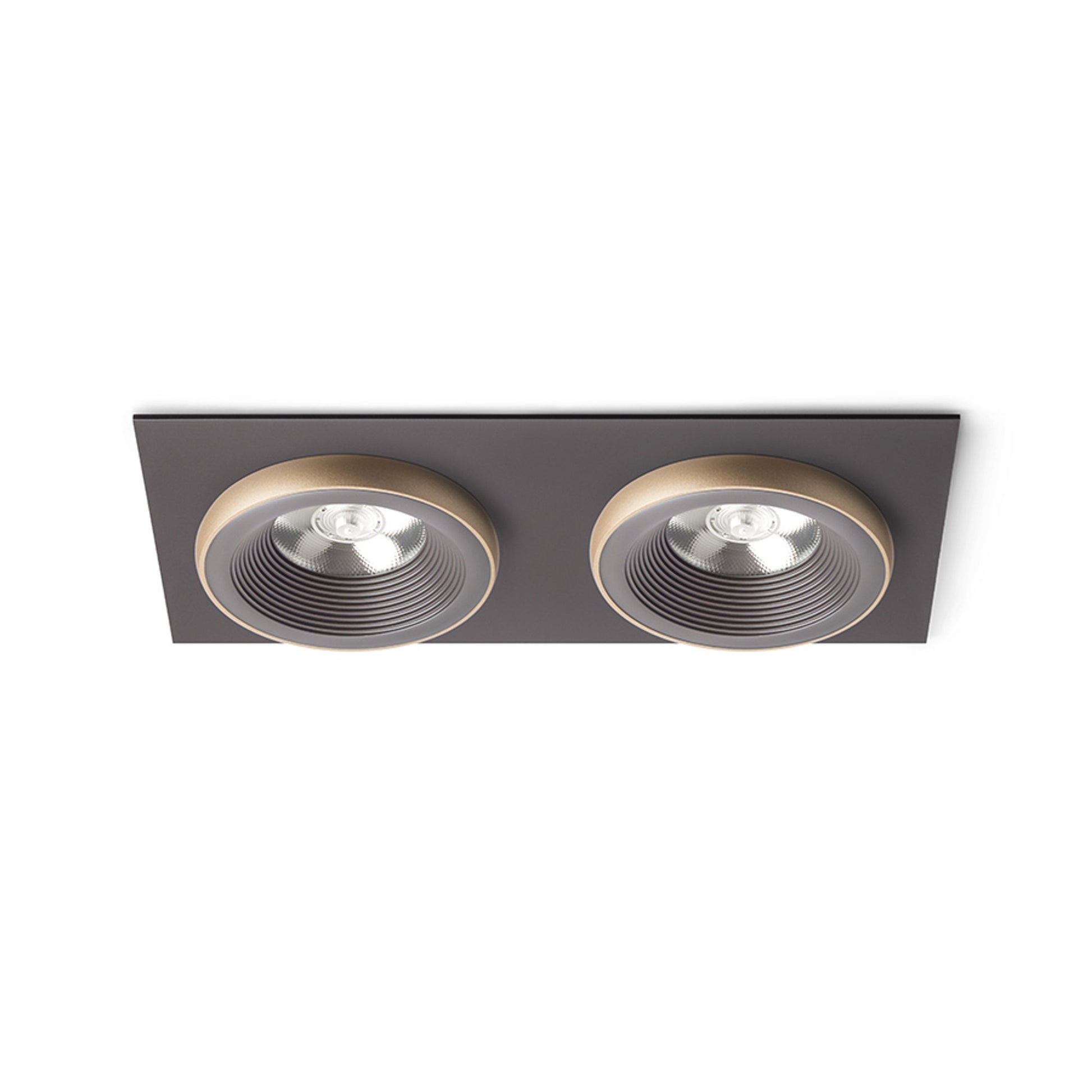 RENDL recessed light SHARM SQ II recessed brown/pearl gold 230V LED 2x10W 24° 3000K R13257 1