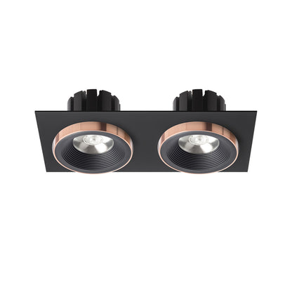 RENDL recessed light SHARM SQ II recessed black/black copper 230V LED 2x10W 24° 3000K R13259 2