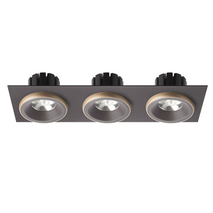 RENDL recessed light SHARM SQ III recessed brown/pearl gold 230V LED 3x10W 24° 3000K R13262 2