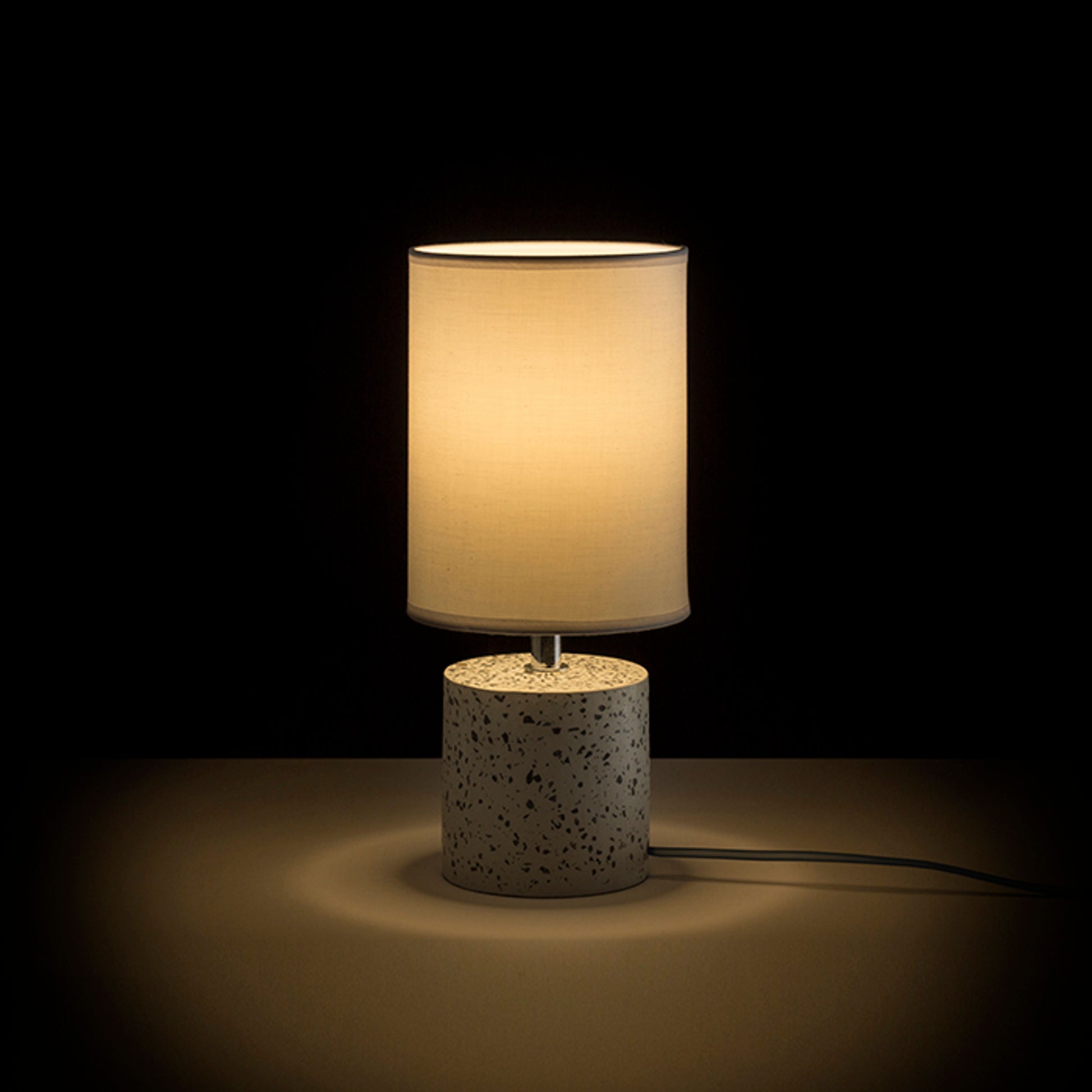 RENDL table lamp CAMINO table with shade white terazzo decor 230V LED E27 15W R13294 3