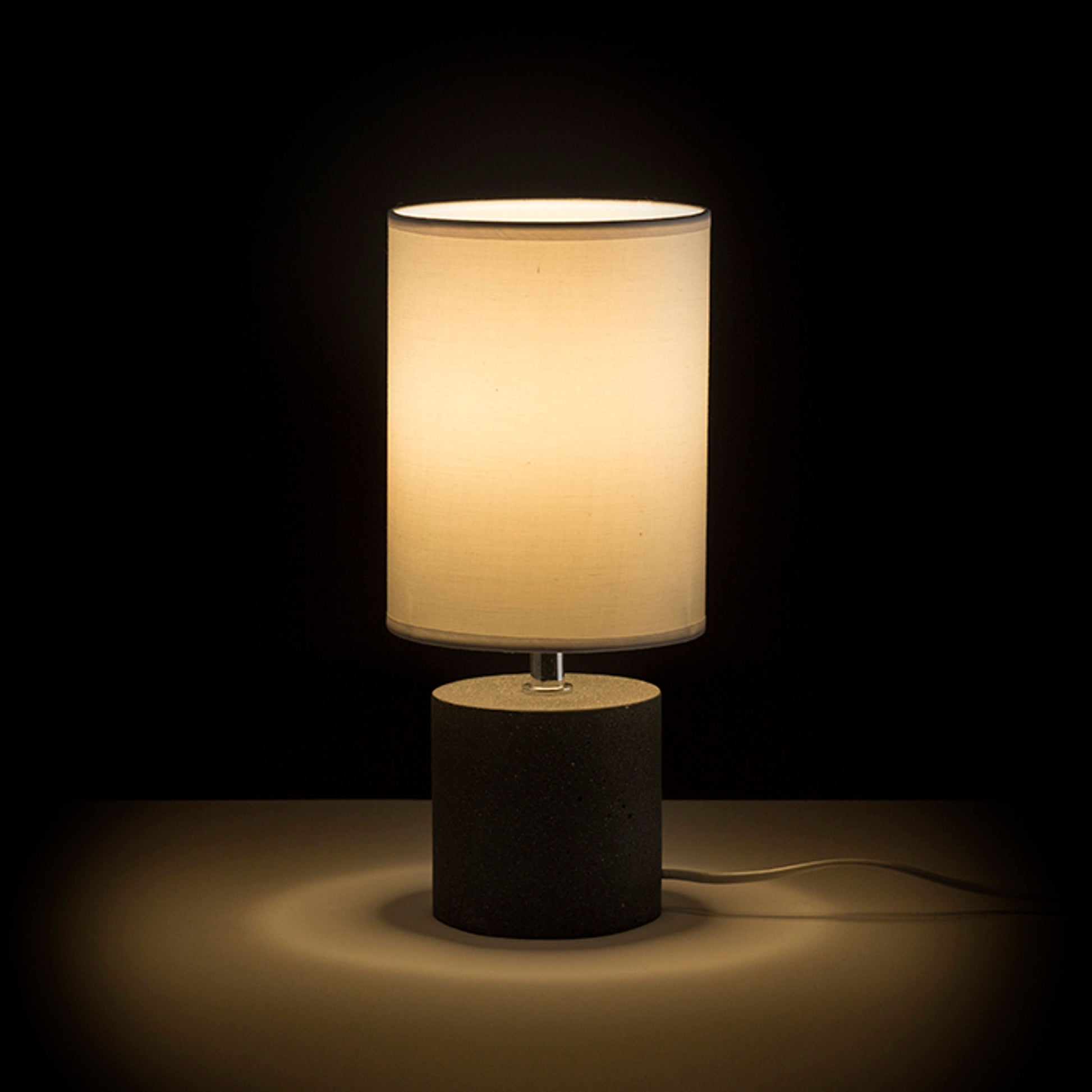 RENDL table lamp CAMINO table with shade white cement 230V LED E27 15W R13295 3