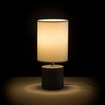 RENDL table lamp CAMINO table with shade white cement 230V LED E27 15W R13295 3