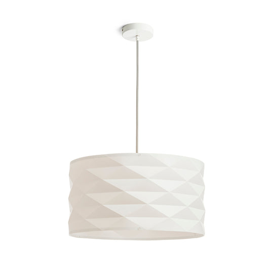 RENDL pendant lamp EZRA 40 pendant white PVC/grey  230V LED E27 15W R13319 1