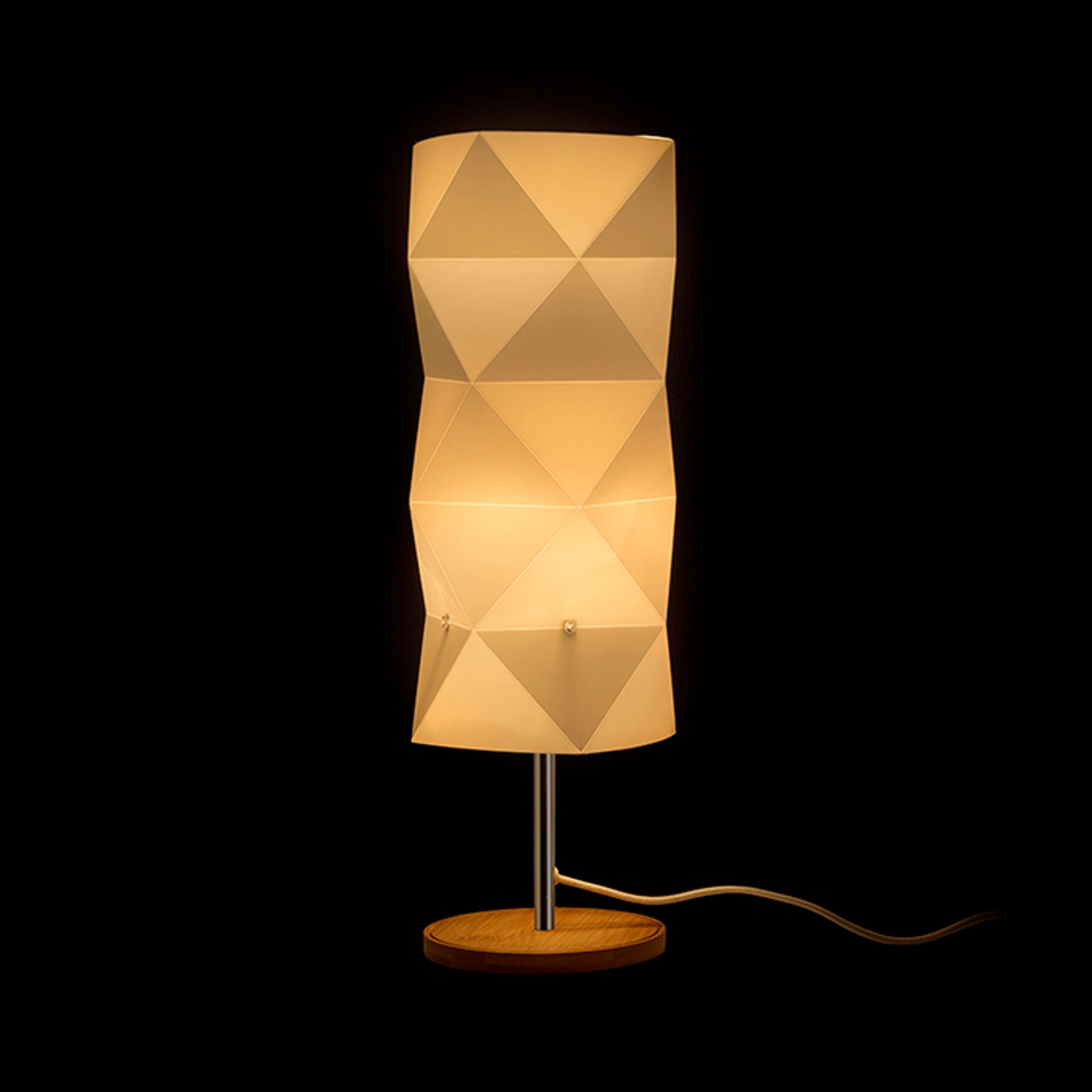 RENDL table lamp ZUMBA table  white PVC/wood/chrome 230V LED E14 11W R13320 4