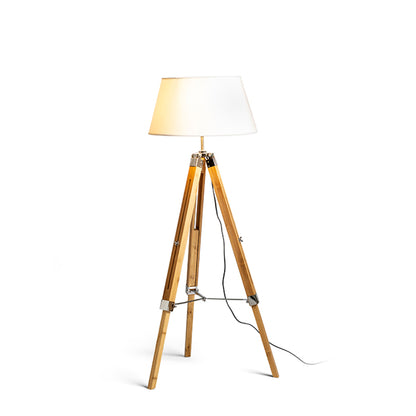RENDL shades, shade bases, pendent sets ALVIS floor base  bamboo/chrome 230V LED E27 15W R13340 10