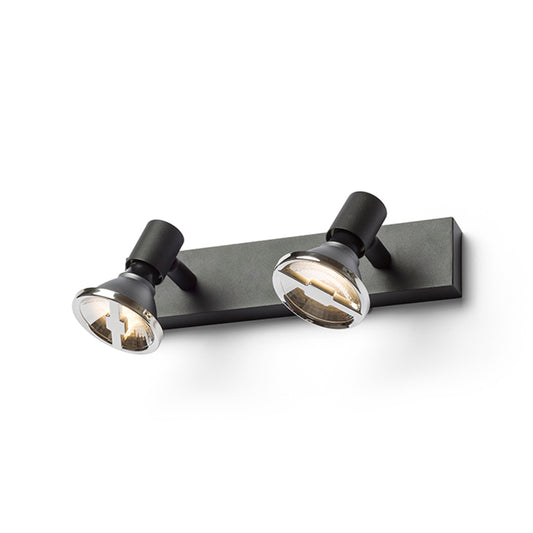 RENDL spotlight TRICA II wall black 230V GU10 2x25W R13374 1