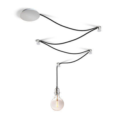 RENDL shades, shade bases, pendent sets SPIDER I pendant set black chrome 230V LED E27 15W R13493 2