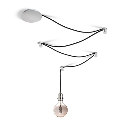 RENDL shades, shade bases, pendent sets SPIDER I pendant set black chrome 230V LED E27 15W R13493 8