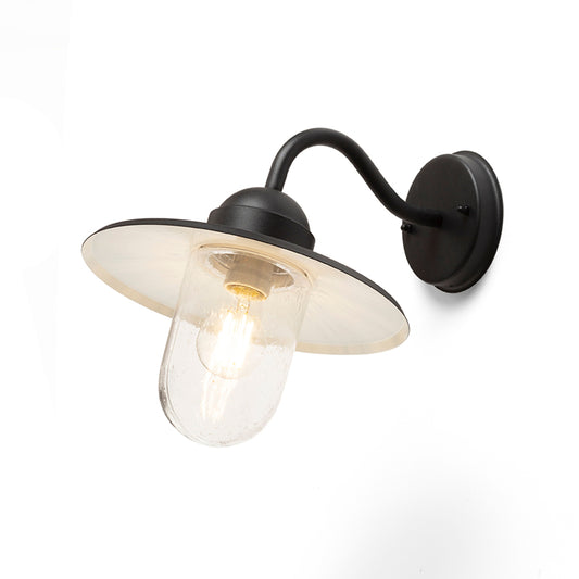 RENDL outdoor lamp BEACON wall black textured glass 230V LED E27 15W IP44 R13614 1