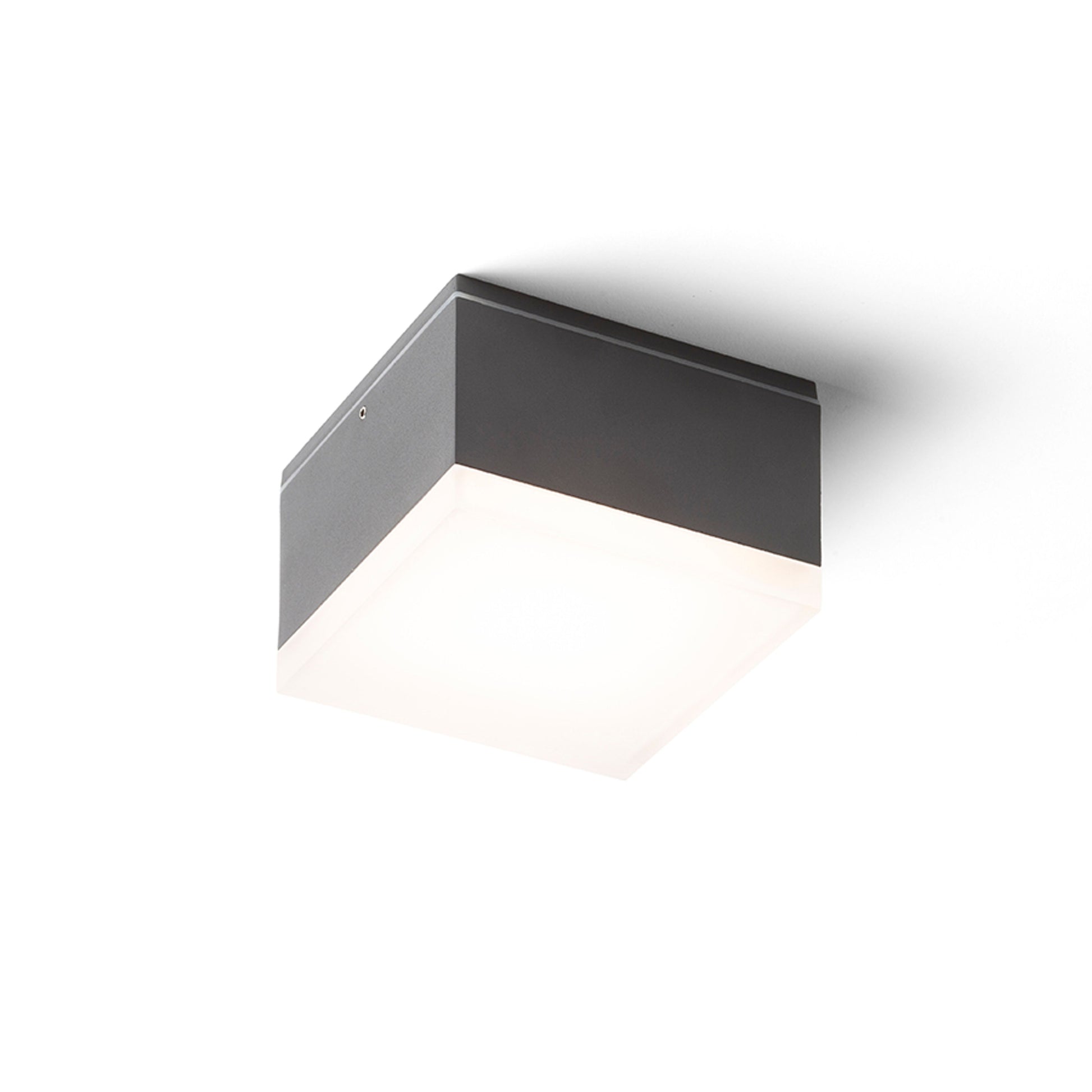RENDL outdoor lamp ORIN SQ ceiling anthracite grey satinated acrylic 230V LED 10W IP54 3000K R13629 2