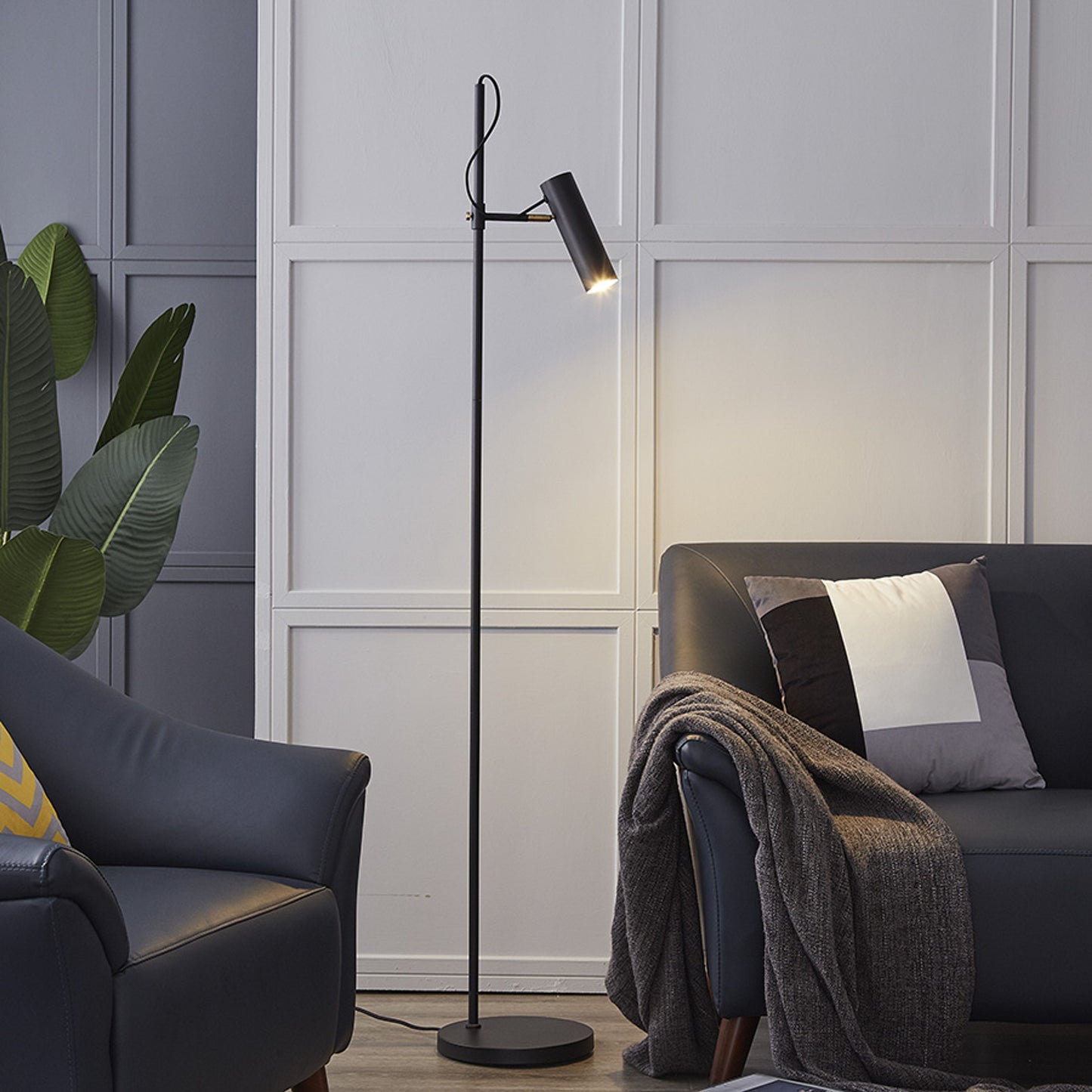 RENDL floor lamp VARIA floor black brass 230V LED GU10 9W R13660 3