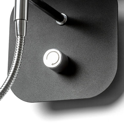 RENDL wall lamp PERTH wall with LED spotlight black/black chrome 230V LED E14 LED 7+3W 30°  3000K R13662 4