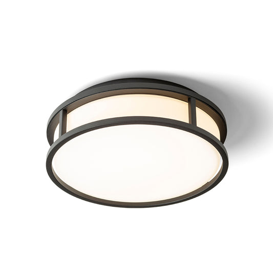 RENDL surface mounted lamp GRANDE LED 25 ceiling  opal-colored glass/black 230V LED 12W IP44  3000K R13677 1