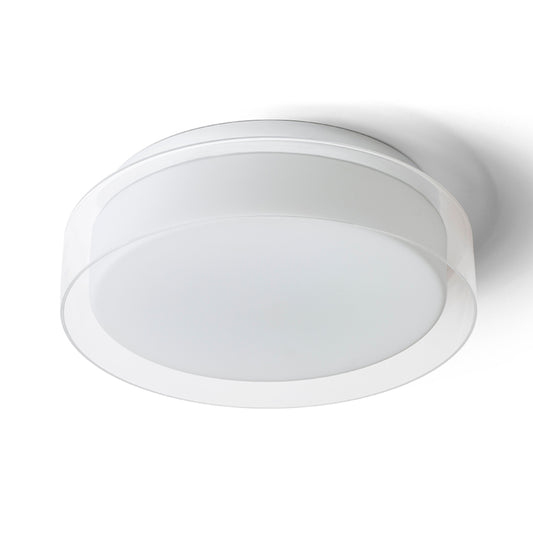 RENDL surface mounted lamp VENICE LED 30 ceiling  clear glass/opal-colored glass/chrome 230V LED 12W IP44  3000K R13685 1