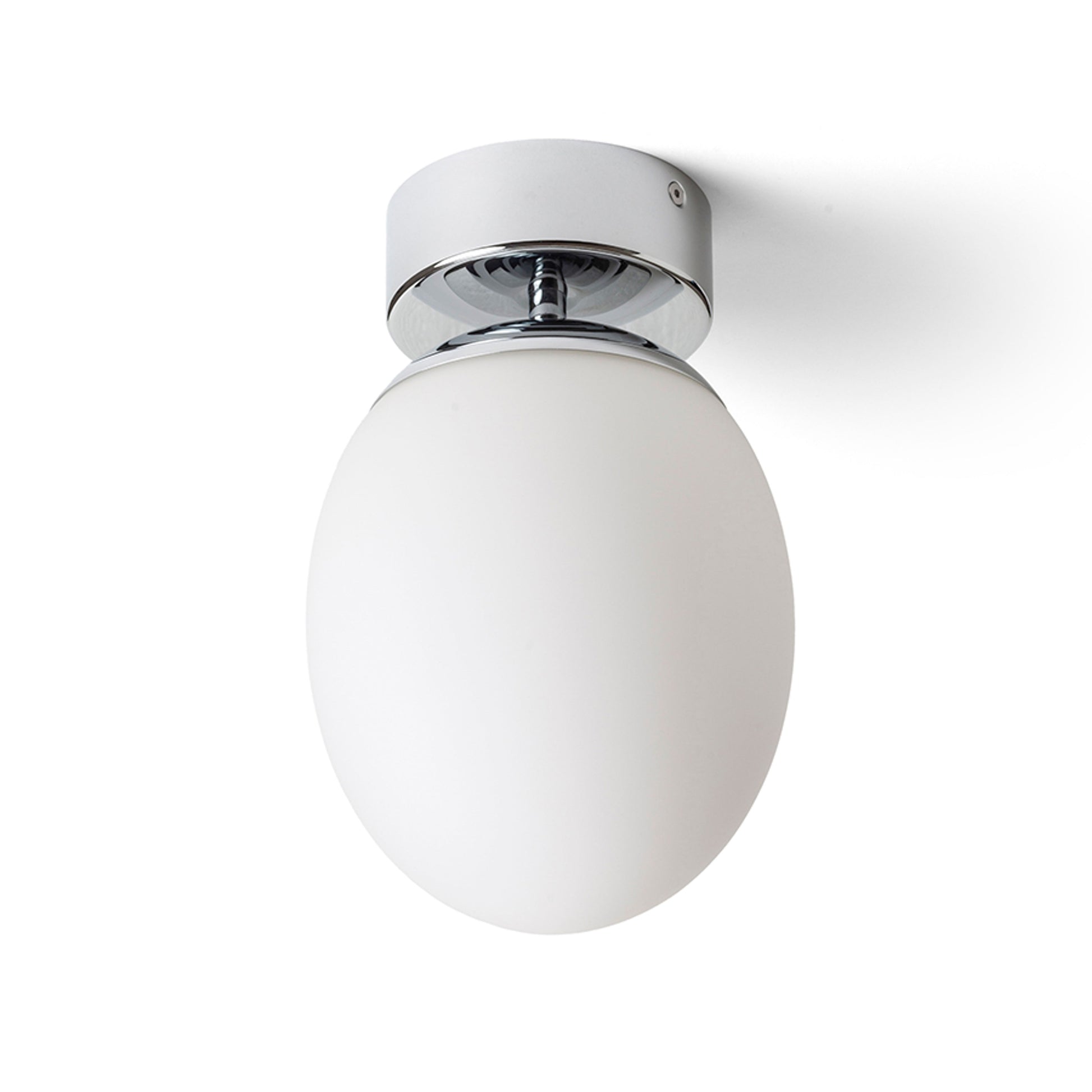 RENDL surface mounted lamp MERINGUE 16 ceiling  opal-colored glass/chrome 230V LED E27 15W IP44 R13690 1