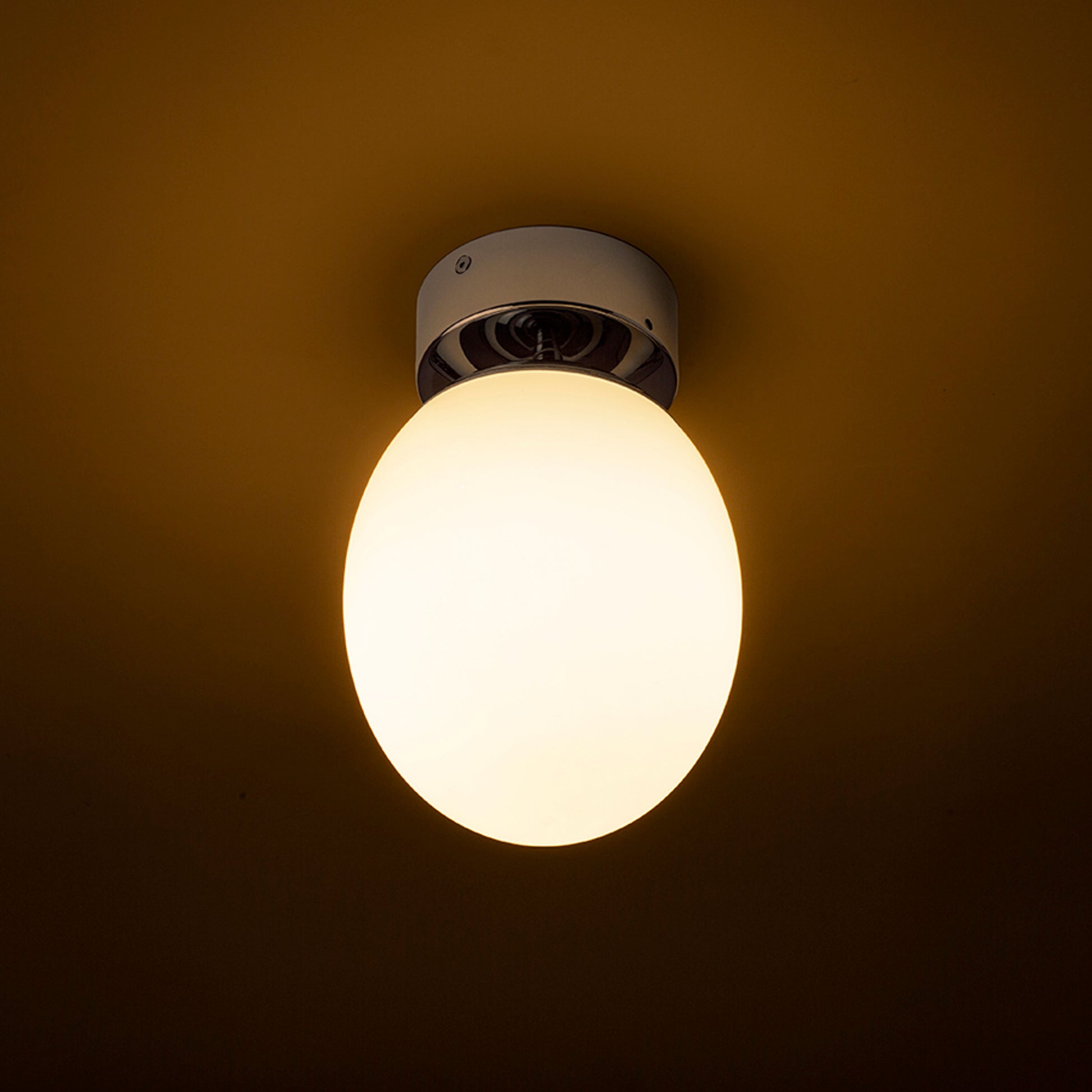 RENDL surface mounted lamp MERINGUE 16 ceiling  opal-colored glass/chrome 230V LED E27 15W IP44 R13690 3