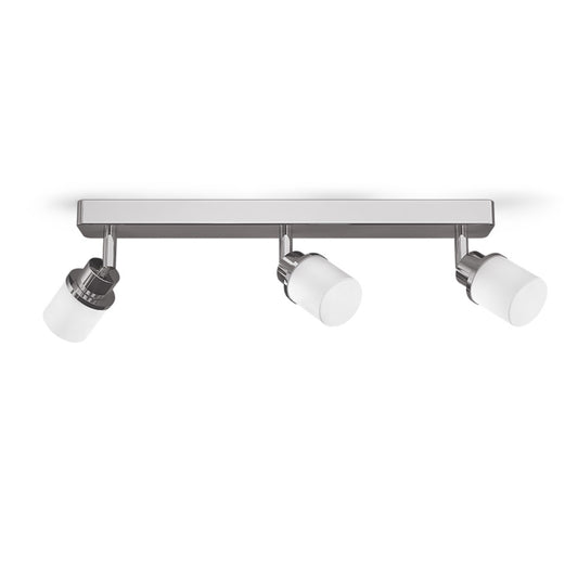 RENDL spotlight LINN III surface mounted  opal-colored glass/chrome 230V LED G9 3x3W IP44 R13703 1