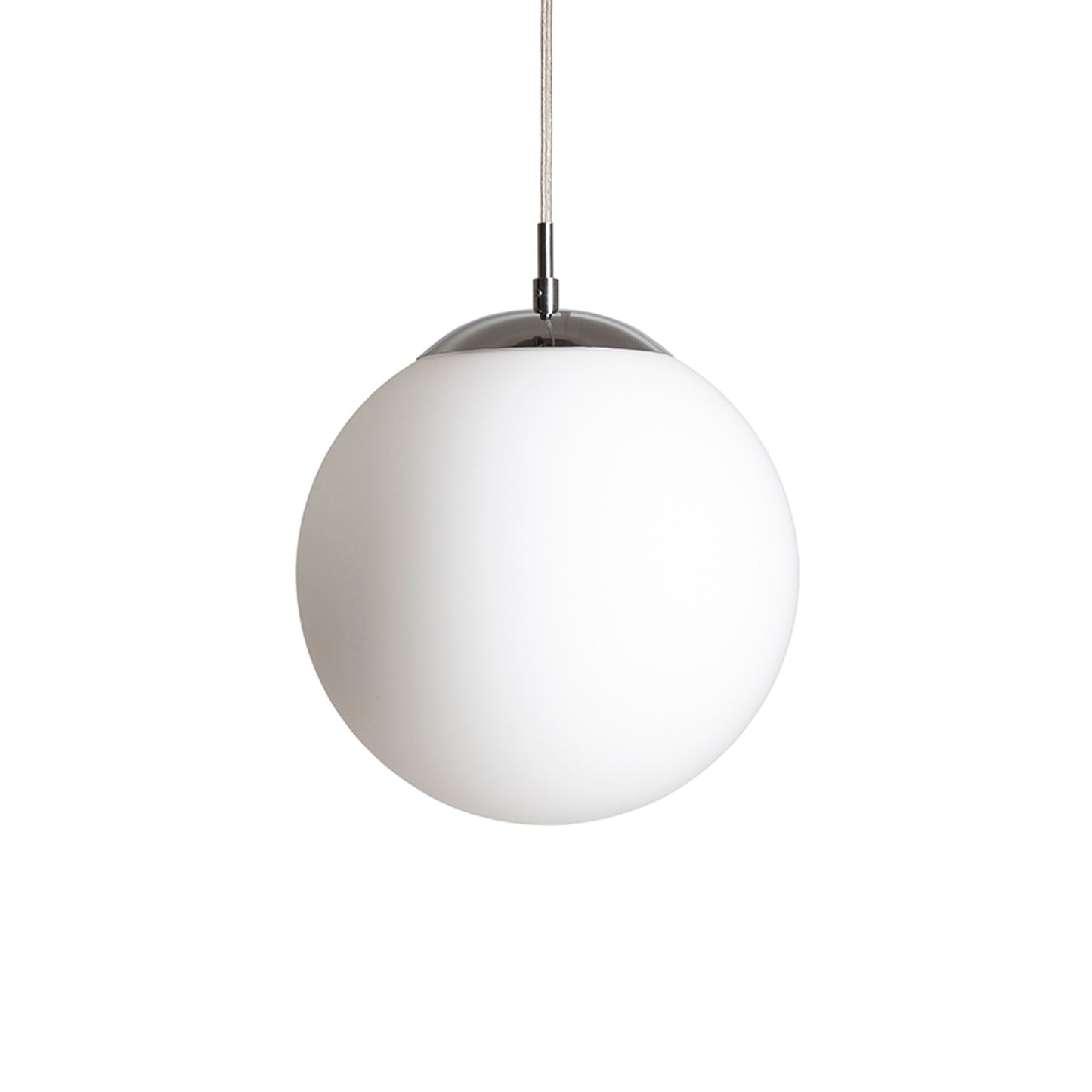 RENDL pendant lamp LUNA 25 pendant  opal-colored glass/chrome 230V LED E27 15W R13746 2