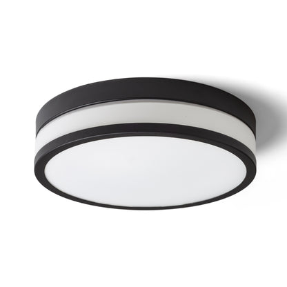 RENDL surface mounted lamp CIRA LED 35 ceiling opal-colored glass/black 230V LED 24W IP44 3000K R13754 2